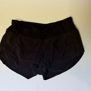 Black Lululemon Speed Up Shorts